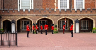The guards prepare to leave St. James Palace