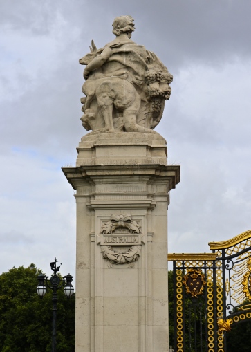 A gate post near Bucking ham Palace